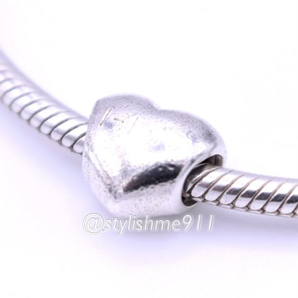 Authentic Pandora Retired Smooth Heart Bead - 790137 - Picture 1 of 10